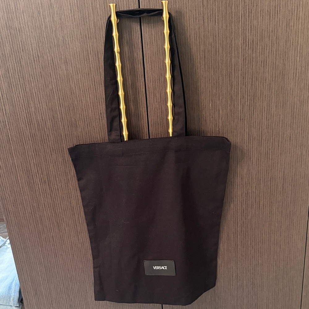 Versace Black Tote / Dust Bag with handles NEW